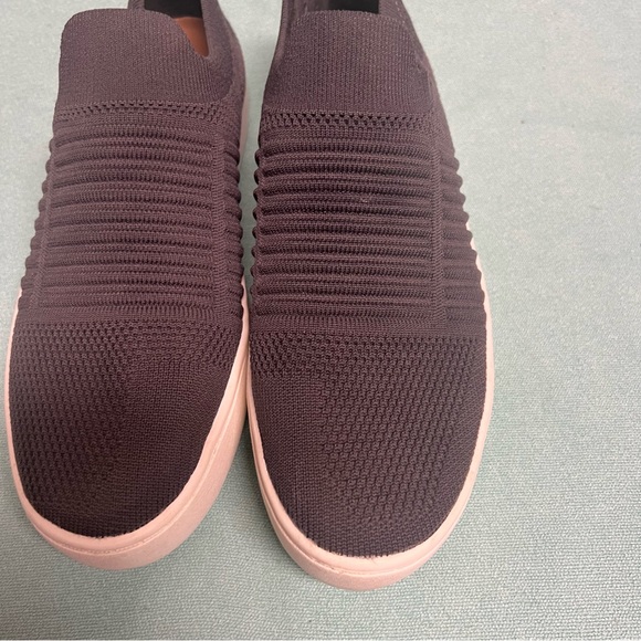 Dunes women’s size 9 slip-On Sneakers in charcoal knit stretch fabric comfort - Picture 2 of 8